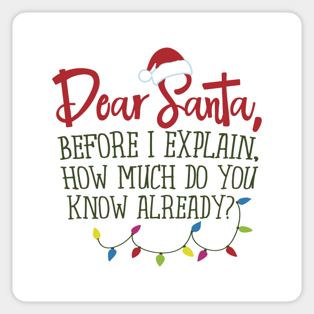 Funny Santa Naughty Quote Sticker by OrnamentallyYou